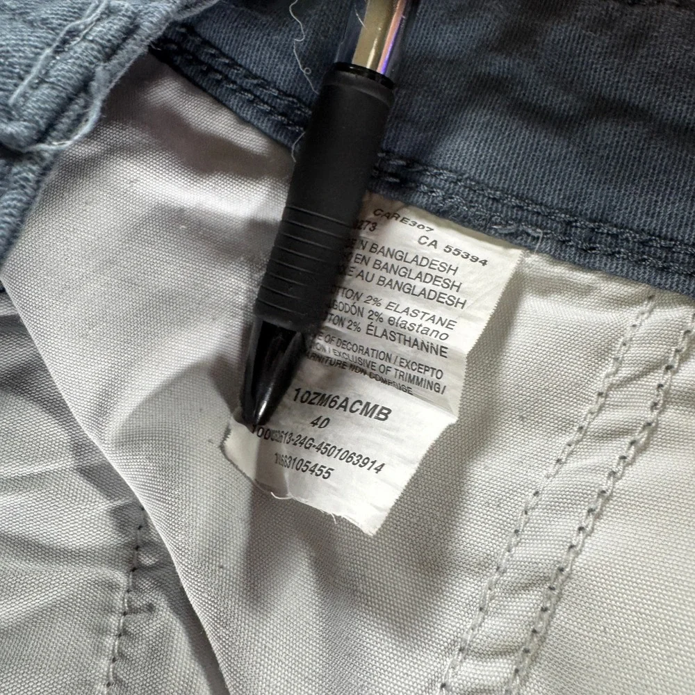 Wrangler‎ Baggy Cargo Shorts Blue Navy Pockets Size 40 9